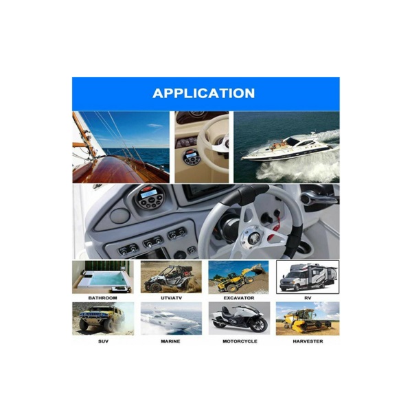 Ραδιόφωνο Αδιάβροχο IP66 FM/AM Usb/Bluetooth GR304 - Multimedia Marine FM AM MP3 USB Player ΟΕΜ