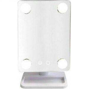 Καθρέπτης Μακιγιάζ Επιτραπέζιος με Φως και Ανεμιστήρα Λευκός HH083