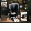 Καφετιέρα Φίλτρου 680W Black Hoomei HM-5760