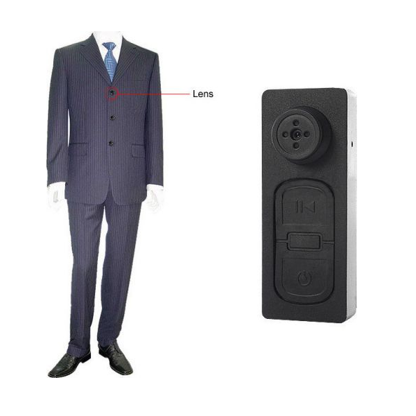 Κρυφή Κάμερα Κουμπί Παρακολούθησης με Υποδοχή για Κάρτα Μνήμης DVRX S9189(WD)