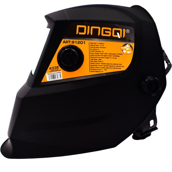 Μάσκα Ηλεκτροκόλλησης Οπτικού Πεδίου 93x43mm Μαύρη Dingqi