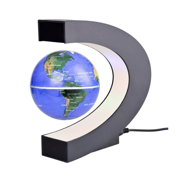 Μαγνητική Αιωρούμενη Υδρόγειος Σφαίρα 9cm Αντιβαρυτικής Τεχνολογίας σε LED Φωτιζόμενη Βάση SH-2