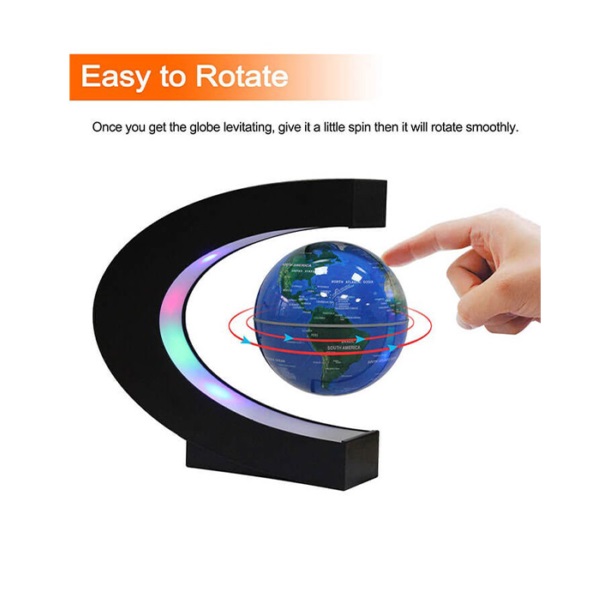 Μαγνητική Αιωρούμενη Υδρόγειος Σφαίρα 9cm Αντιβαρυτικής Τεχνολογίας σε LED Φωτιζόμενη Βάση SH-2