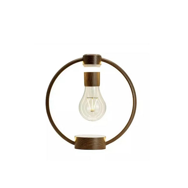 Μαγνητικό Επιτραπέζιο Φωτιστικό Αιωρούμενη Λάμπα με Εφέ Καφέ Ξύλου 147323