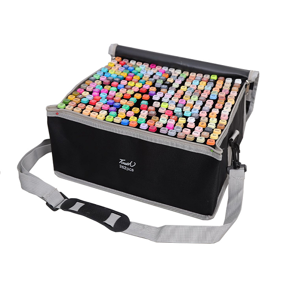 Μαρκαδόροι Ζωγραφικής με Διπλή Μύτη & Βαλιτσάκι Μεταφοράς Ανεξίτηλοι σε 262 Χρώματα 109346