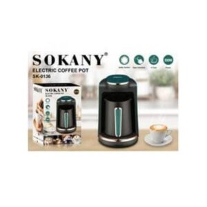 Μηχανή Ελληνικού 550W με Χωρητικότητα 250ml Μαύρη Sokany SK-0136 Καφέ Χρώμα
