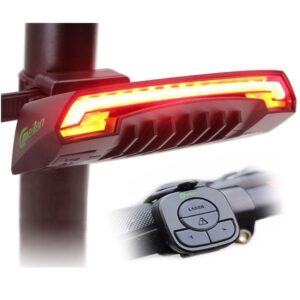 Οπίσθιο Ασύρματο Φανάρι Laser Ποδηλάτου Επαναφορτιζόμενο με USB και Χειριστήριο στο Τιμόνι 6134