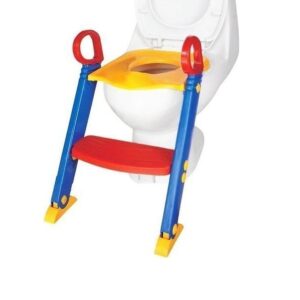 Παιδικό Κάθισμα Τουαλέτας με Σκαλοπάτι και Σκληρή Επιφάνεια με Χερούλια Πολύχρωμο