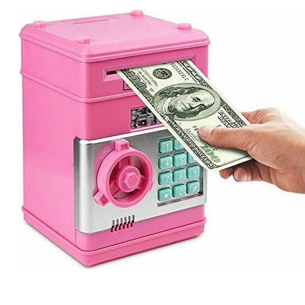 Κουμπαράς Παιδικός Πλαστικός Ηλεκτρονικό Χρηματοκιβώτιο 13.5x12.5x19cm