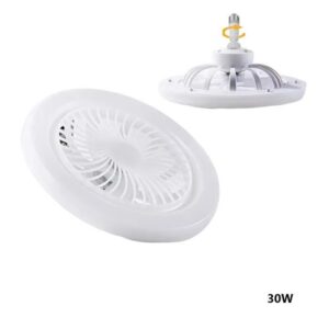 Περιστρεφόμενος Ανεμιστήρας Οροφής με Ενσωματωμένο Φως Ε27 30W 8″ FAN-X002