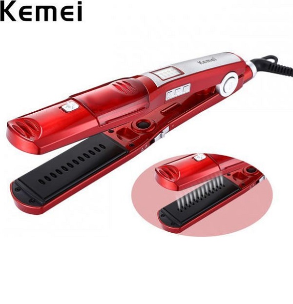 Πρέσα Μαλλιών με Ατμό και Κεραμικές Πλάκες Ionic 65W Kemei KM-3011