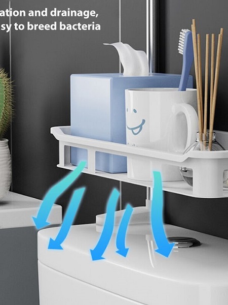 Ραφιέρα Μπάνιου Επιτοίχια Πλαστική με 2 Ράφια 102990