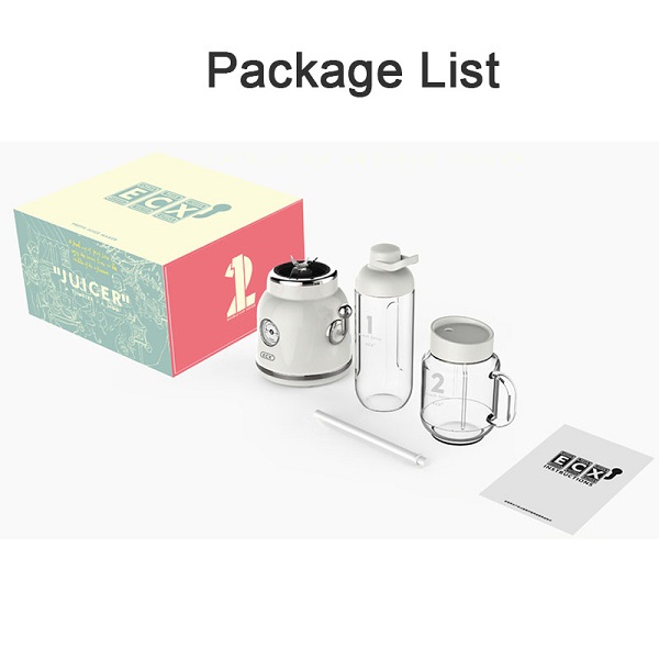 Ρετρό Αποχυμωτής Φρούτων/Μπλέντερ Παρασκευής Smoothies 300W Λευκός 600ML CM66