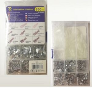 Σετ Ακροδεκτών Ασημί σε σετ των 360τμχ