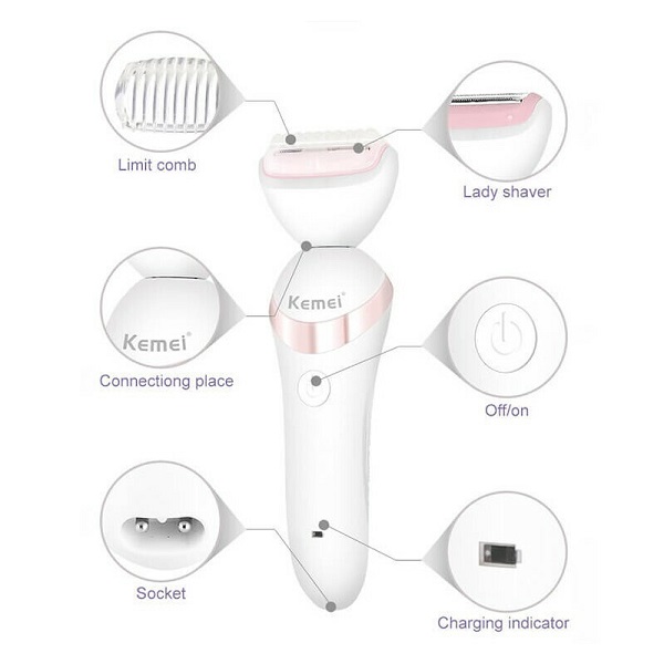 Σετ Αποτρίχωσης Epilator για Πρόσωπο & Σώμα Kemei KM-7203