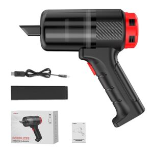 Σκουπάκι Αυτοκινήτου Στερεών με Ισχύ 45W Επαναφορτιζόμενο 7.4V Carsun