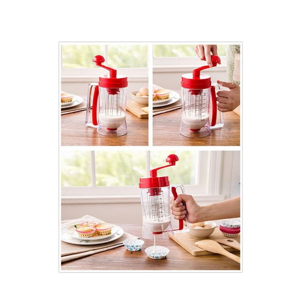 Συσκευή για Λουκουμάδες Τηγανίτες Κρέπες Pancakes Muffins & Cupcakes από Πλαστικό 17.5x11cm 03004MPM50RD