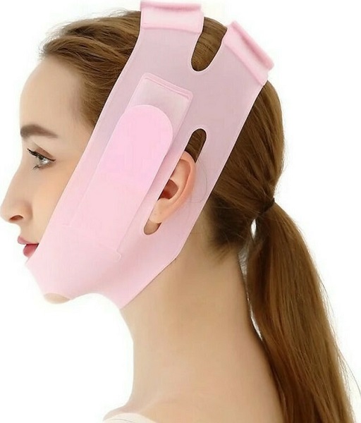 Συσφικτική και Αδυνατιστική Μάσκα Κατά του Διπλοσάγονου με Σιλικόνη Υψηλής Ποιότητας - V FACE MASK