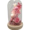 Τεχνητό Φυτό Διακοσμητικό Ροζ σε Γυάλα FDS 8262705PINK