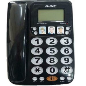 Τηλέφωνο Γραφείου Ενσύρματο για Ηλικιωμένους Μαύρο T2035CID