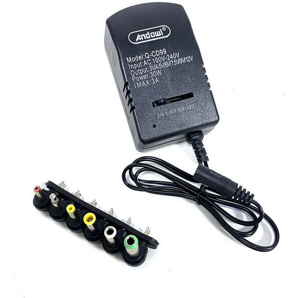 Τροφοδοτικό Universal Q-CD99 Ρυθμιζόμενο 3 έως 12V 3A 30W με 6 βύσματα
