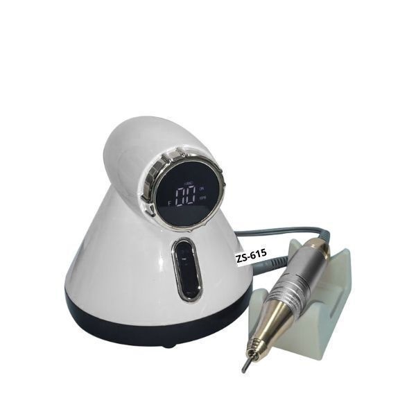 Τροχός Νυχιών Ρεύματος 35000rpm 65W με Πεντάλ 6 Κεφαλές & Οθόνη LED Άσπρο ZS-615