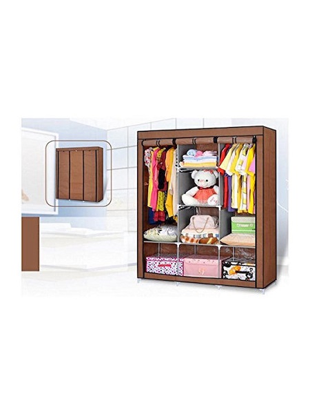 Υφασμάτινη-Ντουλάπα-με-Ράφια-σε-Κόκκινο-Χρώμα-130x45x175cm-658794-4.jpg Υφασμάτινη Ντουλάπα με Ράφια σε Κόκκινο Χρώμα 130x45x175cm