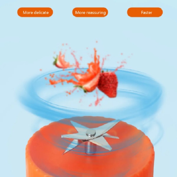 Μπλέντερ Ηλεκτρικό Φορητό 420ml Επαναφορτιζόμενο με USB Μπλε