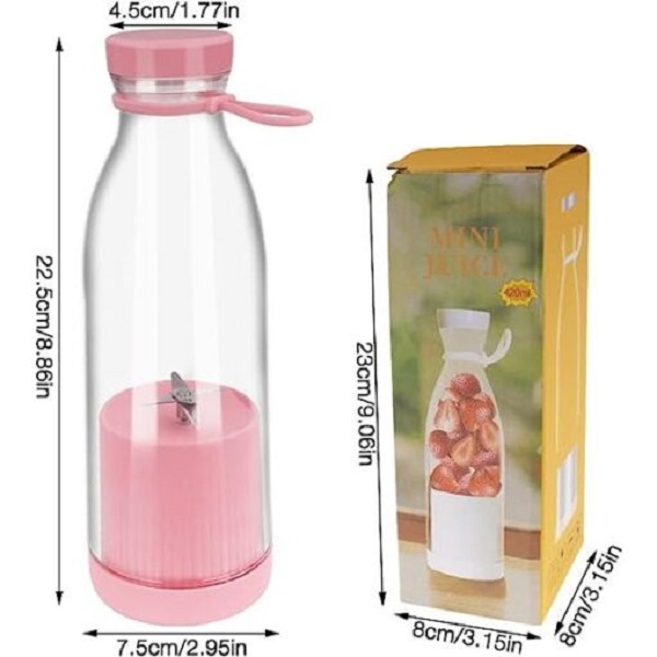 Μπλέντερ Ηλεκτρικό Φορητό 420ml Επαναφορτιζόμενο με USB Μπλε