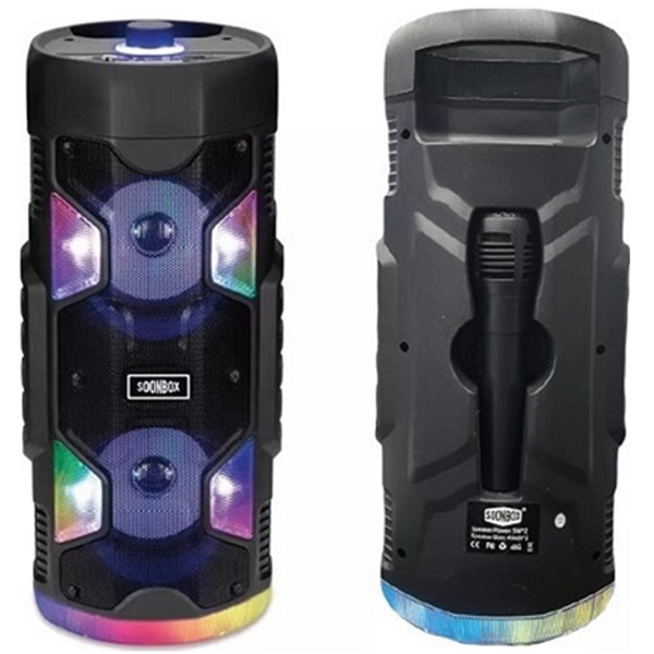 ηχείο Karaoke Φορητό BT/USB/TF/LED Light/FM SOONBOX S4406 Μαύρο