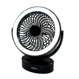 Ανεμιστηράκι Επαναφορτιζόμενο USB 3000mAh με Φωτισμό Μαύρο Andowl AST-5590