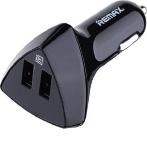 Φορτιστής Αυτοκινήτου Μαύρος Συνολικής Έντασης 3.4A με Θύρες: 2xUSB και Βολτόμετρο Μπαταρίας Remax RCC-208