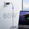 Φορτιστής με Θύρα USB-A και 2 Θύρες USB-C και Καλώδιο USB-C 65W Power Delivery Μαύρος