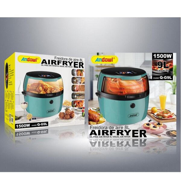 Andowl Q-G9L Φριτέζα Αέρος Με Γυάλινη Πόρτα 1500W Μάυρη