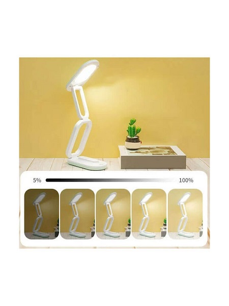 Φωτιστικό Γραφείου Επαναφορτιζόμενο LED Αναδιπλούμενο σε Λευκό Χρώμα