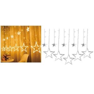 Κουρτίνα Αστέρια με 115LED Θερμό Λευκό 2μ+1.5μ καλώδιο και 8 προγράμματα AN77019