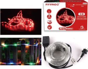 Αδιάβροχος Φωτοσωλήνας Κόκκινος 6m IP44 Με πρόγραμμα, 8 λειτουργίες Εξωτερικού και Εσωτερικού Χώρου AN77287