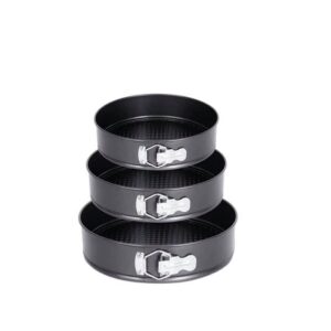 Φόρμα Ζαχαροπλαστικής για Κέικ Στρογγυλή από Αλουμίνιο 3τμχ HTS00113