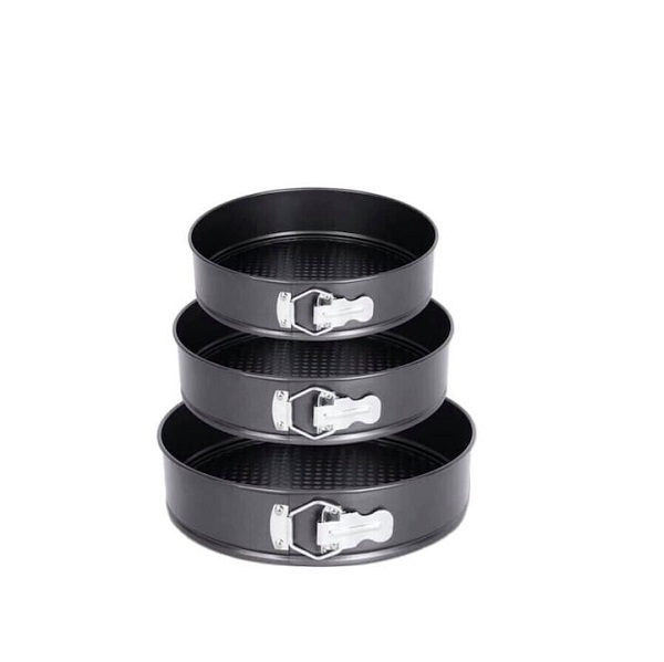 Φόρμα Ζαχαροπλαστικής για Κέικ Στρογγυλή από Αλουμίνιο 3τμχ HTS00113