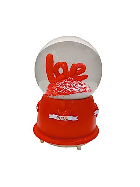 Χιονόμπαλα Love Κόκκινο 8x12cm