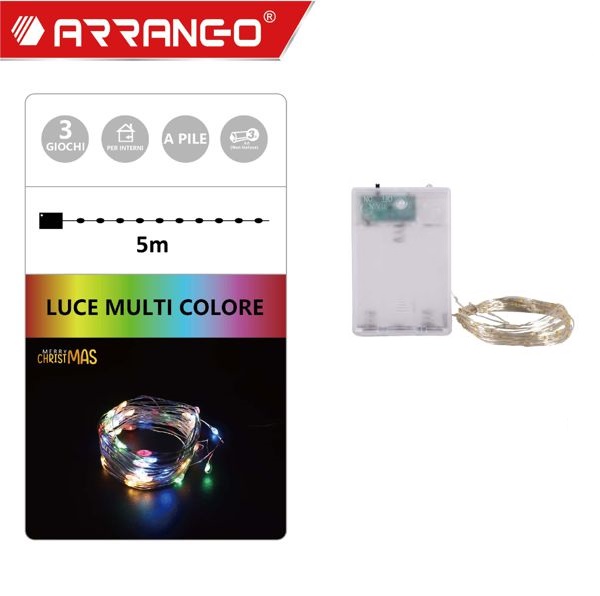Λαμπάκια Χριστουγεννιάτικα Πολύχρωμα LED 5M