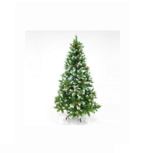 Χριστουγεννιάτικο Δέντρο Berry Πράσινο Χιονισμένο 180εκ με Μεταλλική Βάση