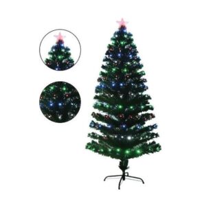 Χριστουγεννιάτικο Δέντρο Deluxe Πράσινο 180εκ με Μεταλλική Βάση και Φωτισμό LED