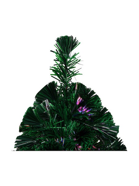 Χριστουγεννιάτικο Δέντρο Πράσινο 180εκ με Μεταλλική Βάση και Φωτισμό Οπτικών Ινών