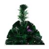Χριστουγεννιάτικο Δέντρο Πράσινο 210εκ με Μεταλλική Βάση και Φωτισμό Οπτικών Ινών