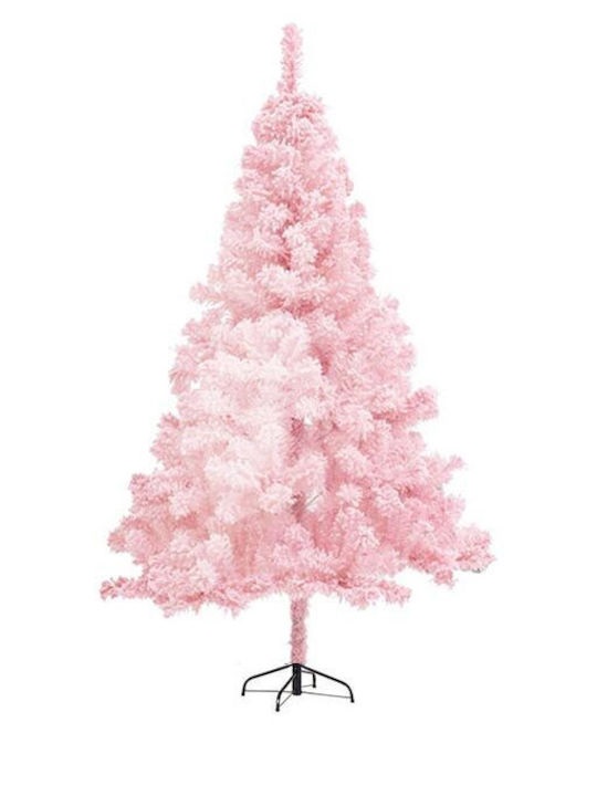 Χριστουγεννιάτικο Δέντρο Ροζ 210εκ Έλατο με Μαύρη Μεταλλική Βάση CH-9