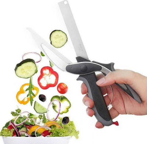 Ψαλίδι για Κοπή Σαλάτας από Ανοξείδωτο Ατσάλι Μαύρο 2035