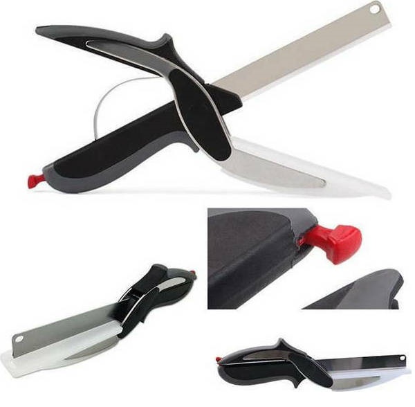 Ψαλίδι για Κοπή Σαλάτας από Ανοξείδωτο Ατσάλι Μαύρο 2035