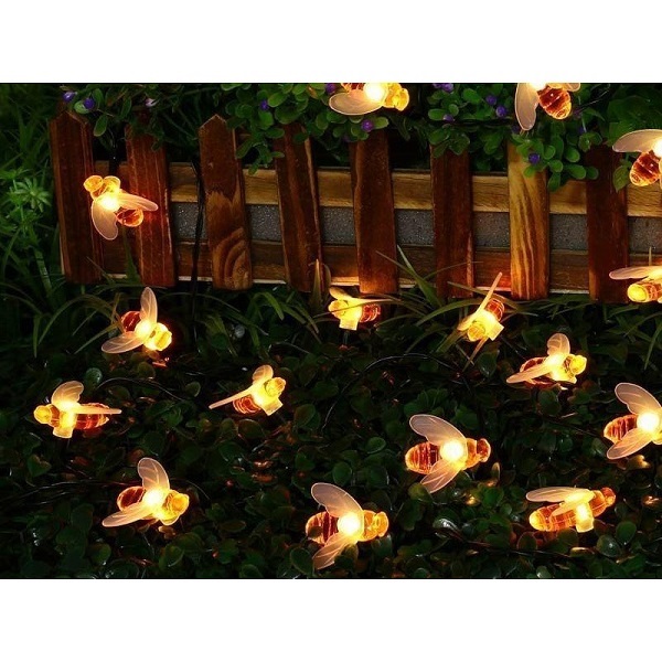 Ηλιακά Φωτάκια Κήπου Μέλισσες 30Led 8 προγράμματα, ζεστό λευκό 03004SLB50WW